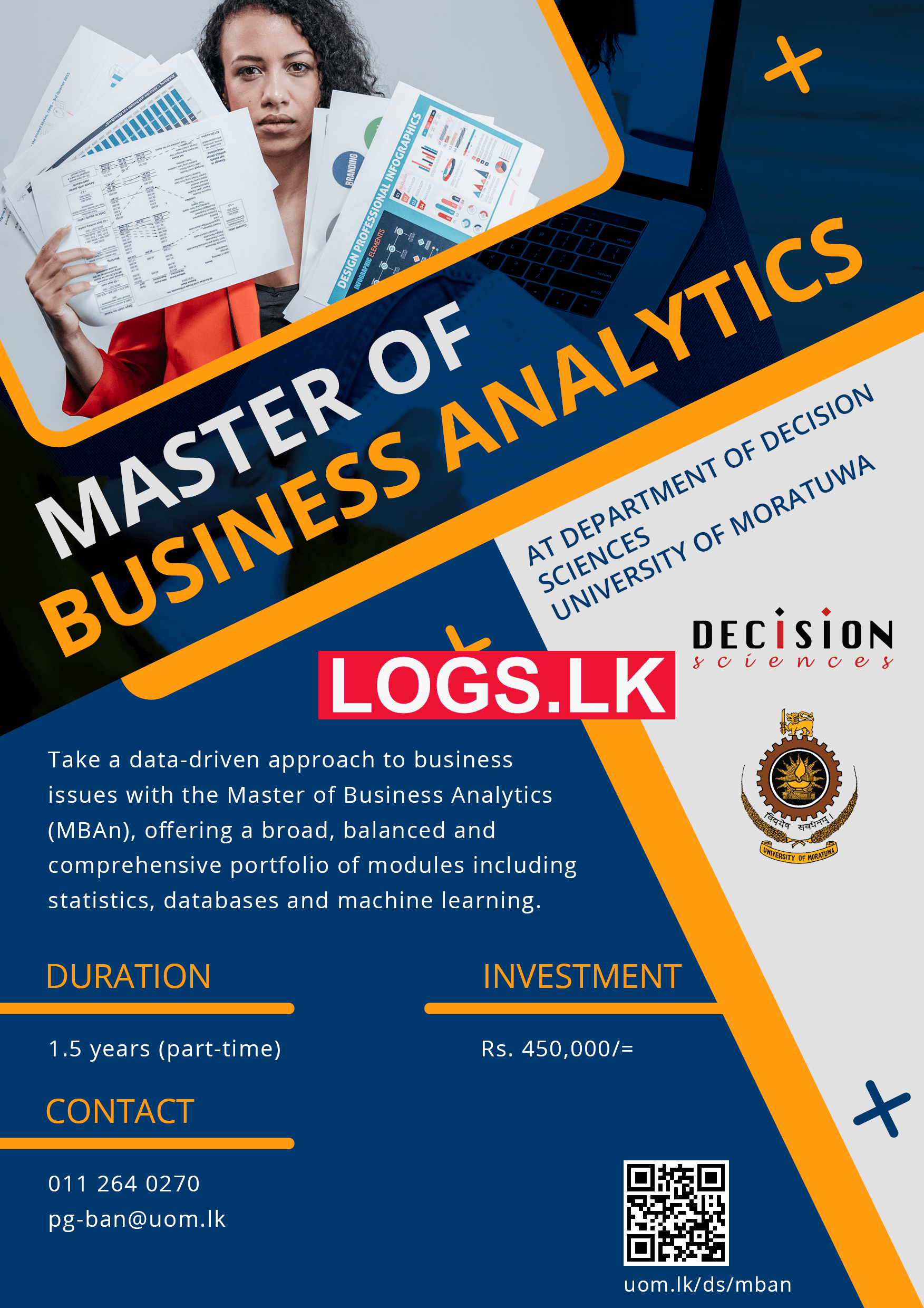Master Of Business Analytics (MBAN) 2023 - University of Moratuwa Application Form, Details Download