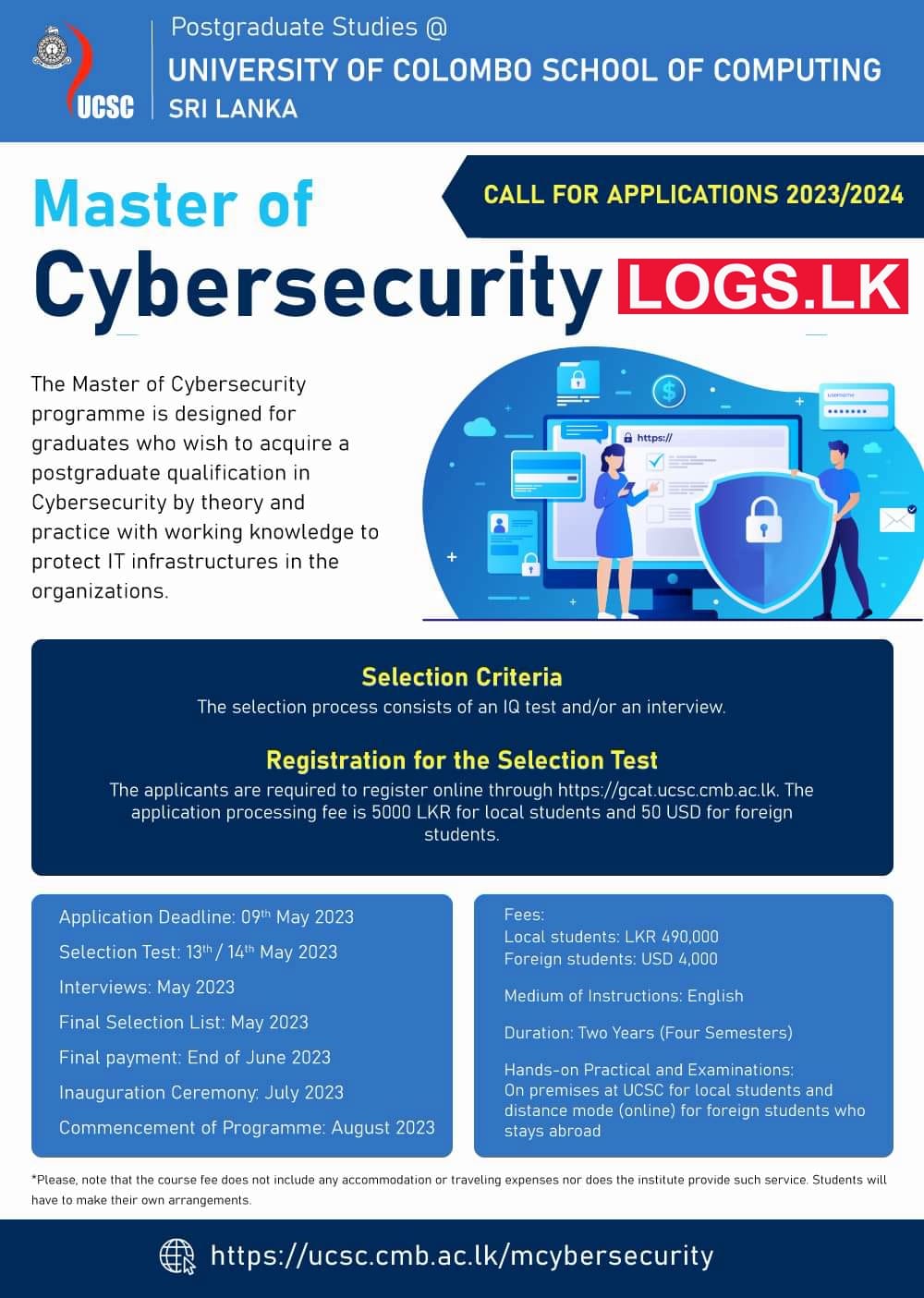 Master of Cyber Security Degree 2023 - University of Colombo School of Computing UCSC