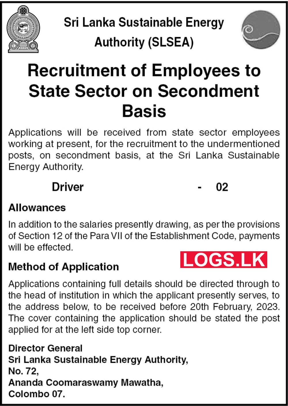 Driver Vacancies 2023 - SLSEA Job Vacancies 2023 Application Form, Details Download