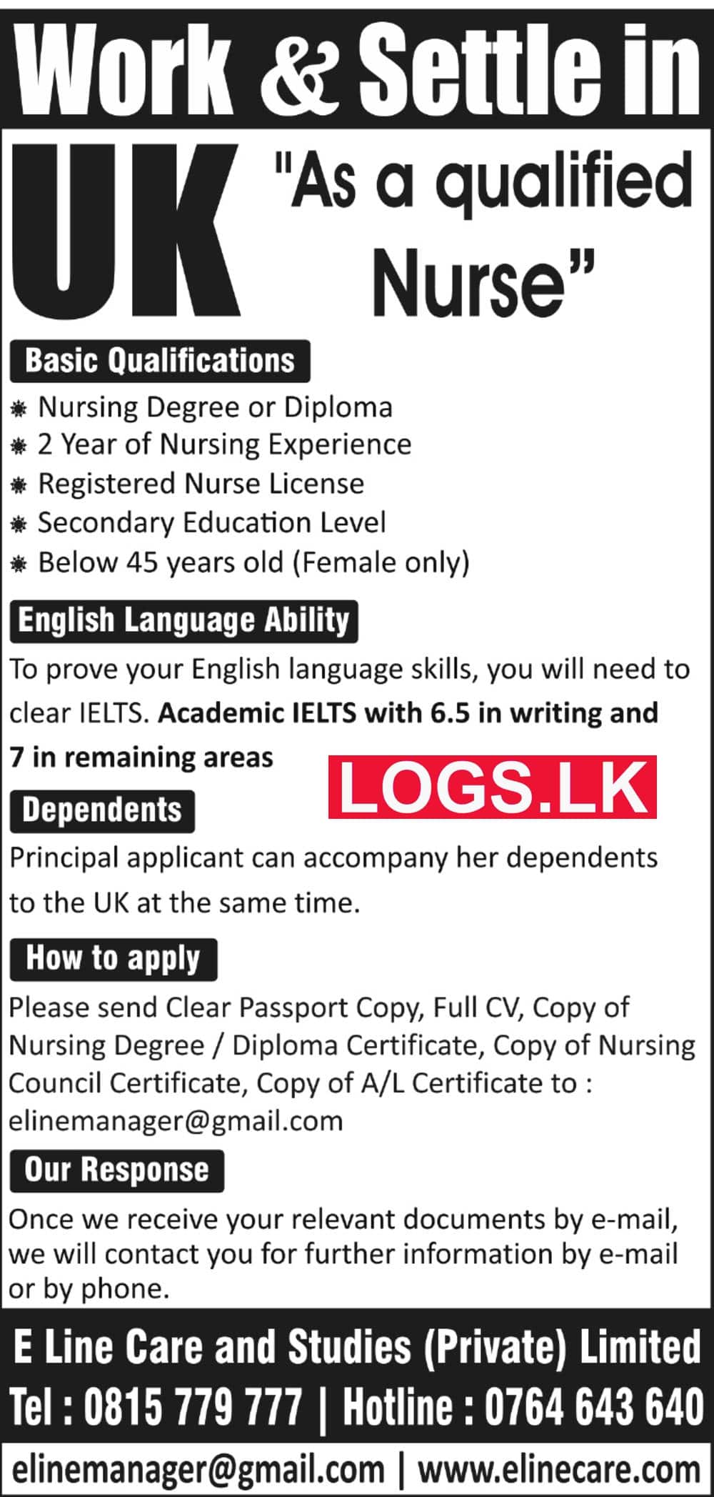 Nurse Job Vacancies 2023 in UK for Sri Lankan Details, Application Form Download