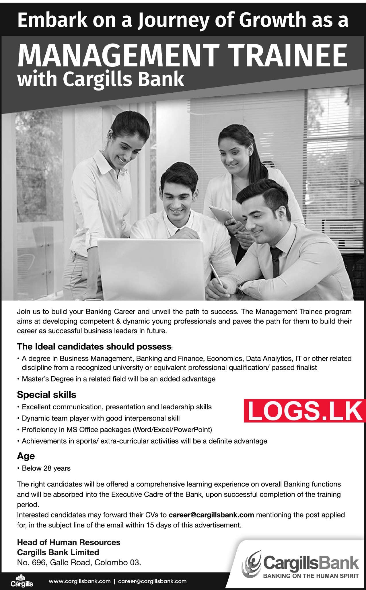 Management Trainee - Cargills Bank Job Vacancies 2023 Application Form, Details Download