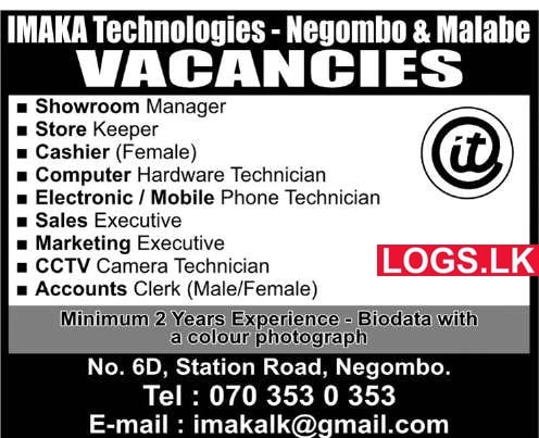 Imaka Technologies Vacancies at Negombo & Malabe Application