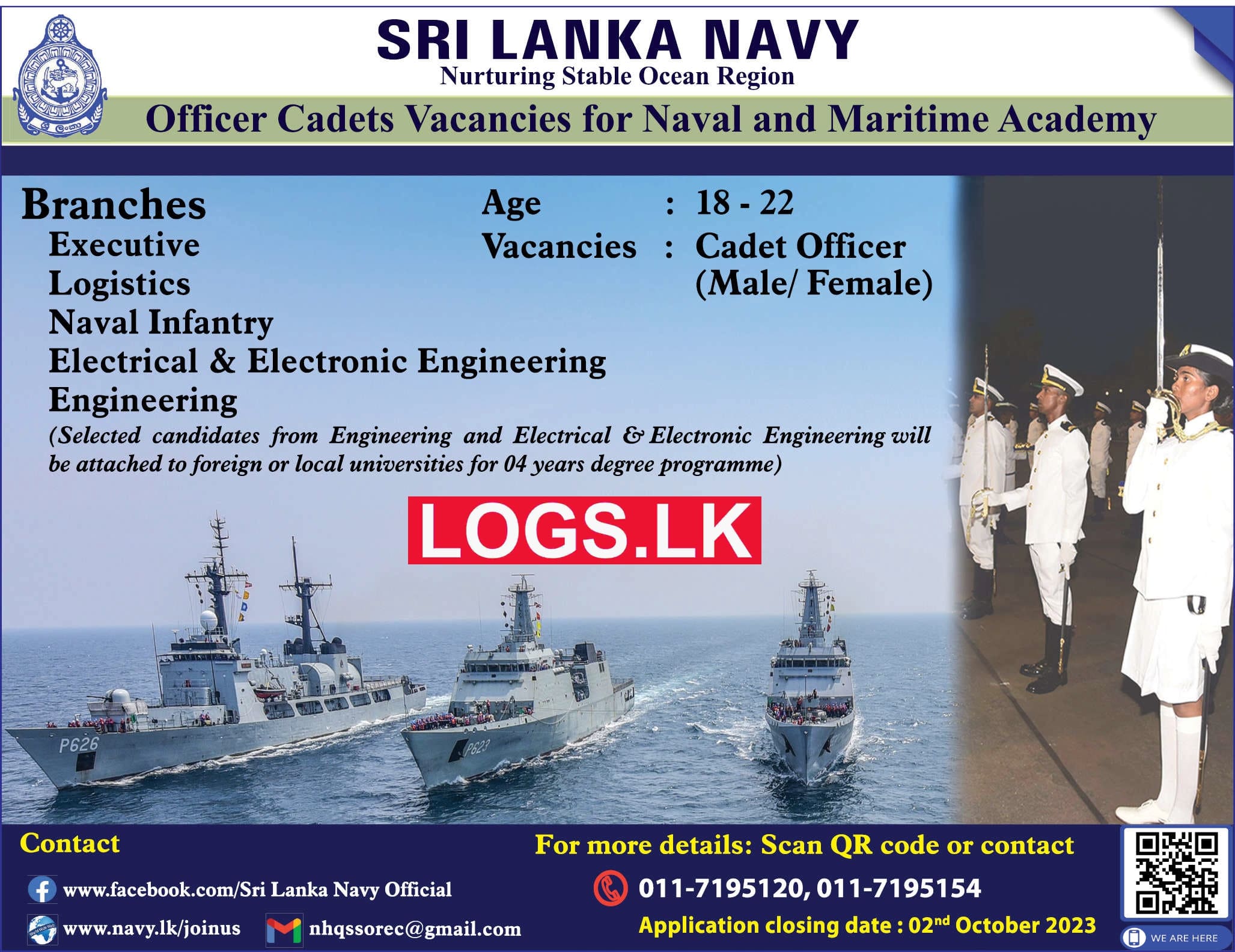 Officer Cadets Job Vacancies 2023 at Naval and Maritime Academy Application Form, Details Download