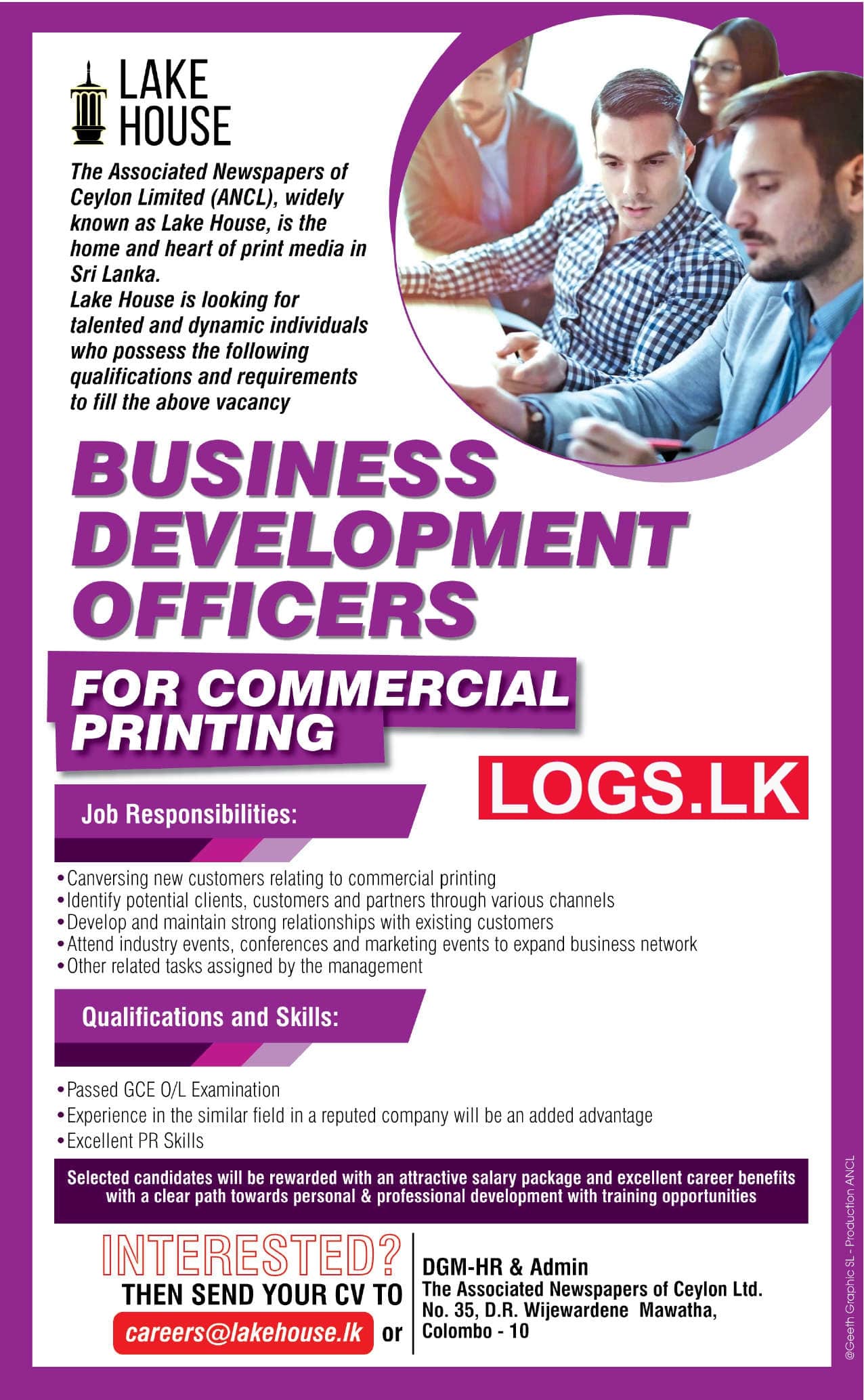 Business Development Officers - Associated Newspapers of Ceylon Vacancies 2023 Application Form