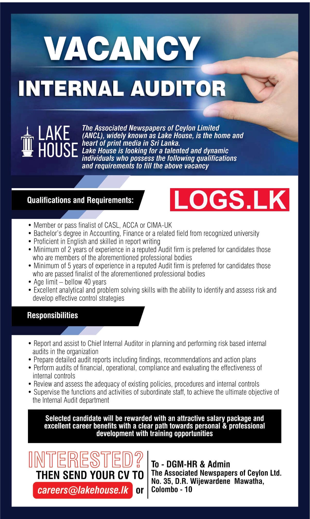 Internal Auditor - Lake House Job Vacancies 2023 Application Form