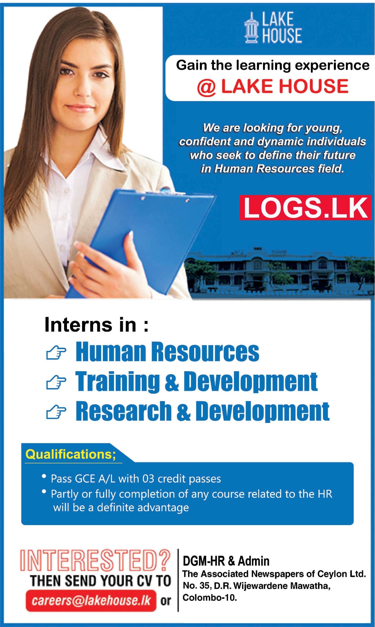 Interns - Lake House Job Vacancies 2024 The Associated Newspapers of Ceylon Limited Jobs Vacancies