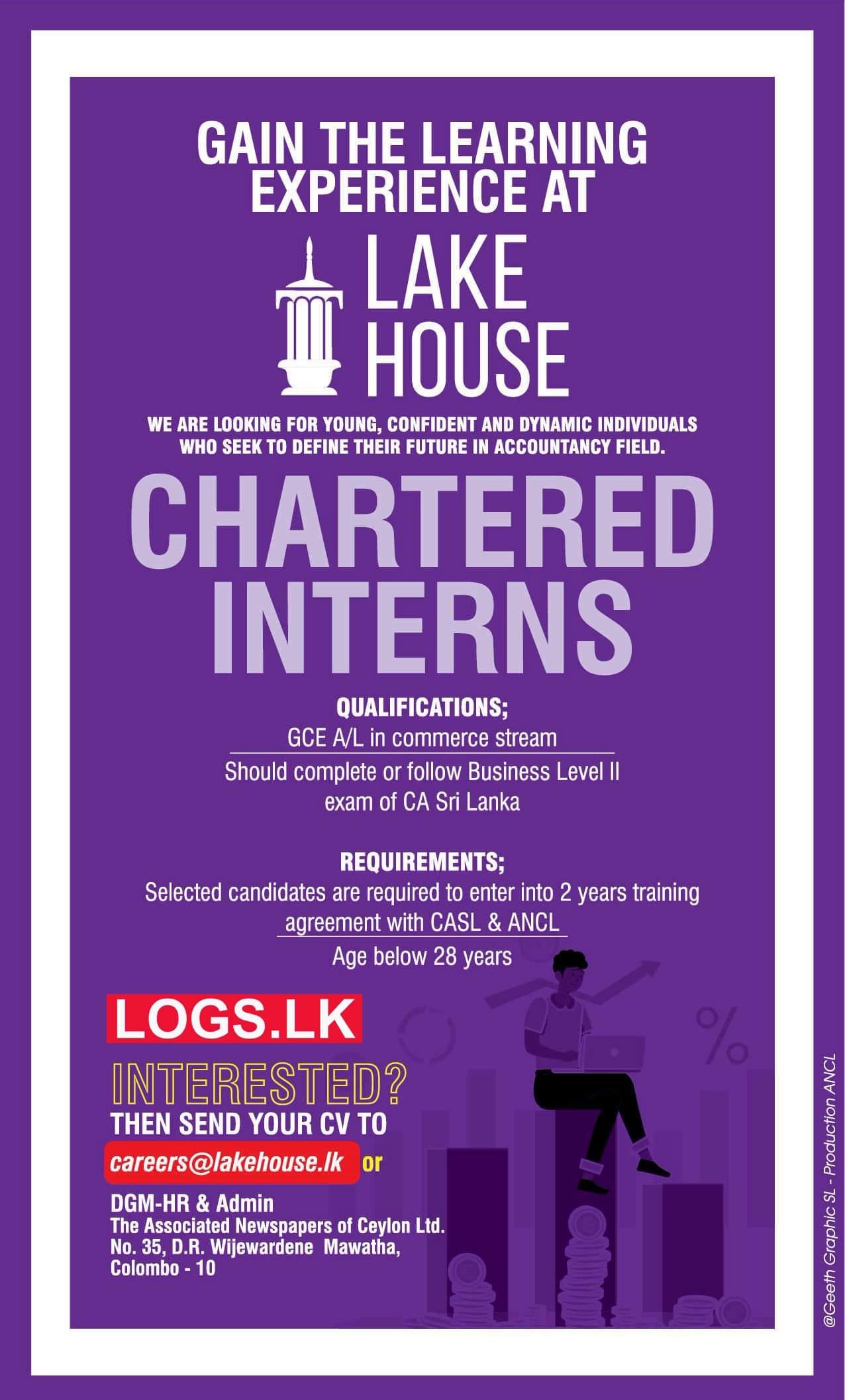 Chartered Interns - Lake House Job Vacancies 2024 in Sri Lanka Application Form