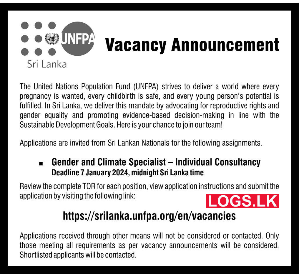 Gender and Climate Specialist - UNFPA Job Vacancies 2024 Apply Online