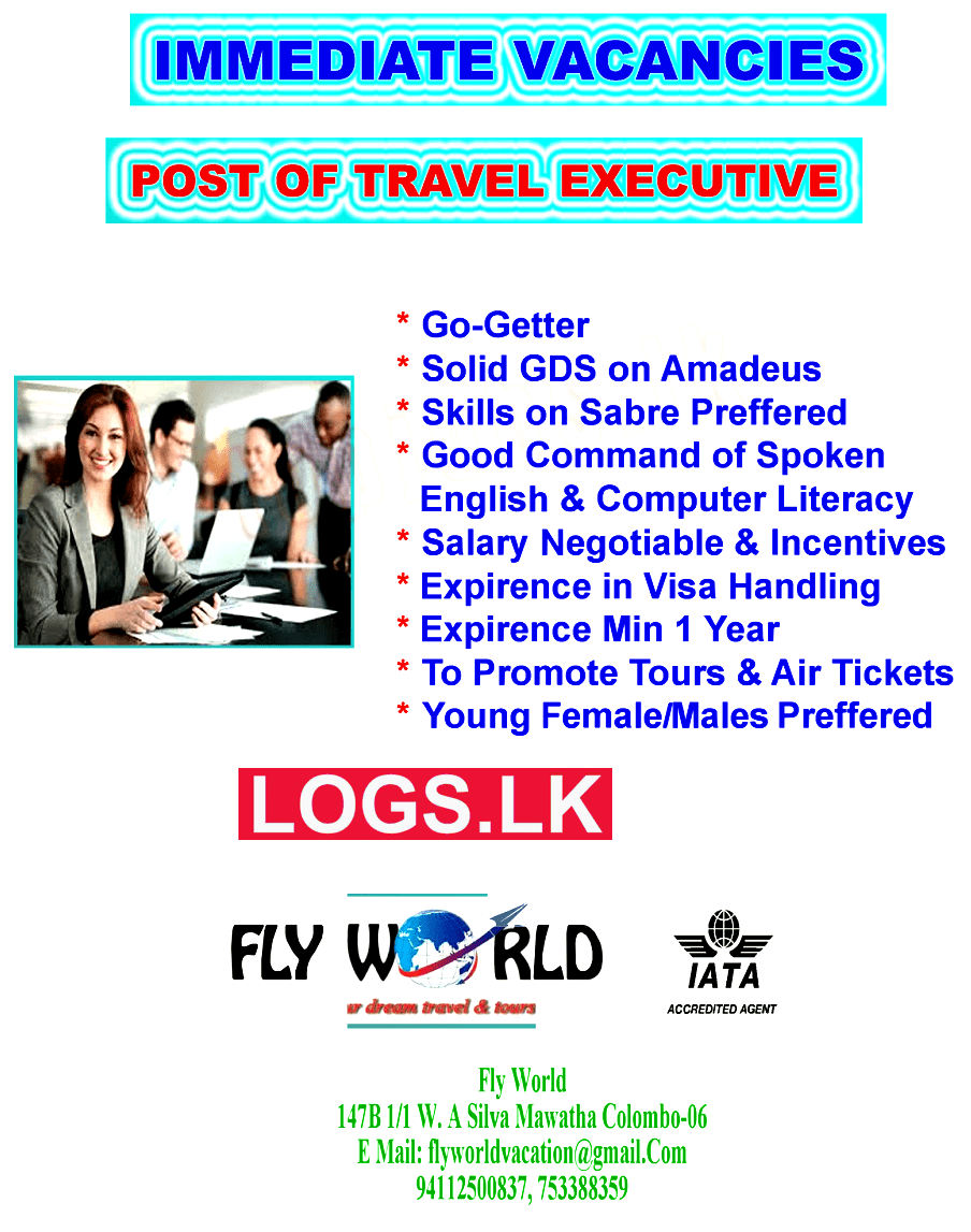 Travel Executive Job Vacancy at Fly World Sri Lanka Job Vacancies