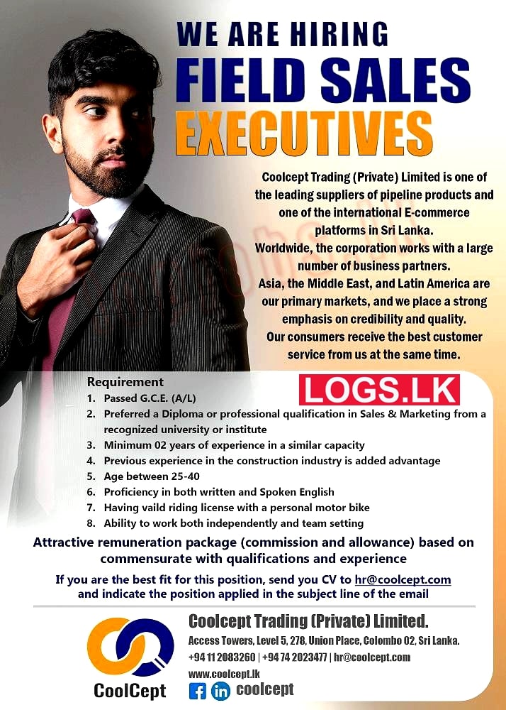 Field Sales Executive Job Vacancy at Coolcept Trading Job Vacancies