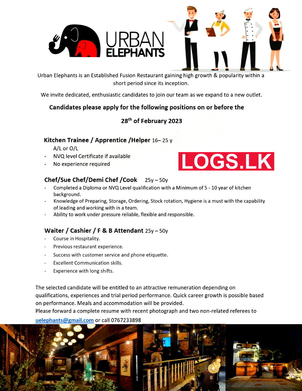 Hotel Vacancies in Urban Elephants Sri Lanka Application Form, Details Download