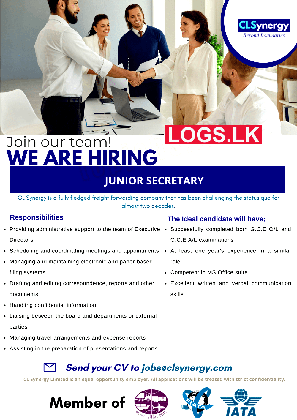 Junior Secretary Job Vacancy at CL Synergy Limited Job Vacancies