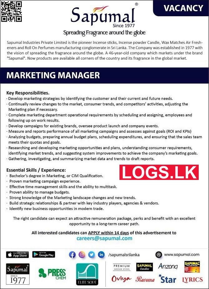 Marketing Manager Job Vacancy at Home Lands Skyline (Pvt) Ltd Job Vacancies