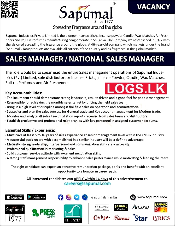 Sales Manager Job Vacancy at Home Lands Skyline (Pvt) Ltd Job Vacancies