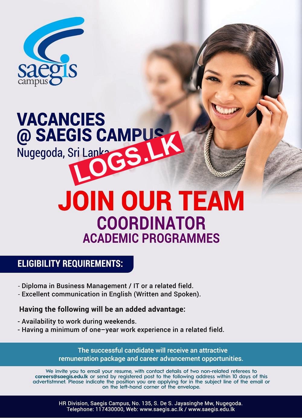 Academic Programmes Coordinator Vacancy at Saegis Campus Job Vacancies