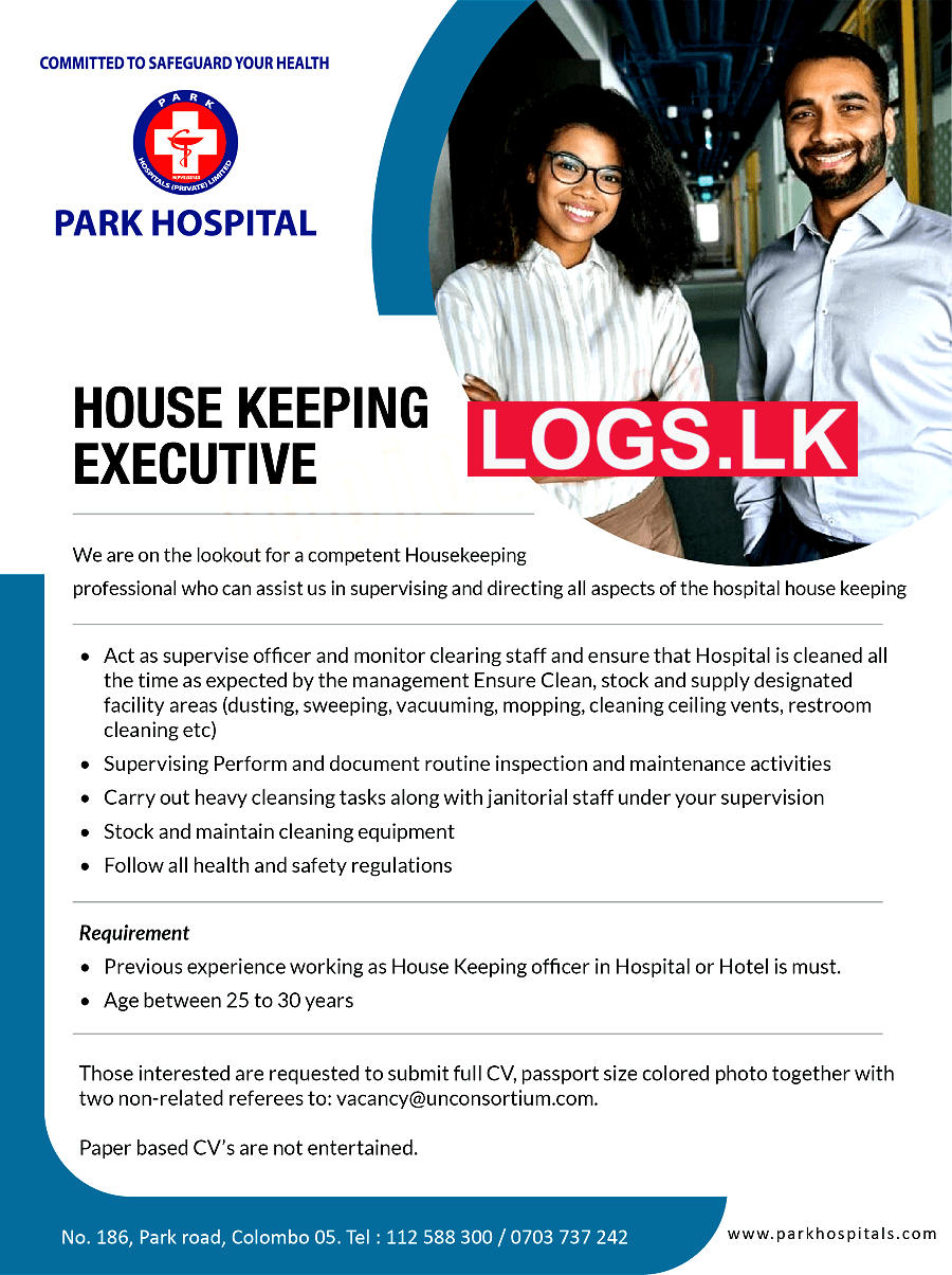 House Keeping Executive Job Vacancy at Park Hospital Job Vacancies