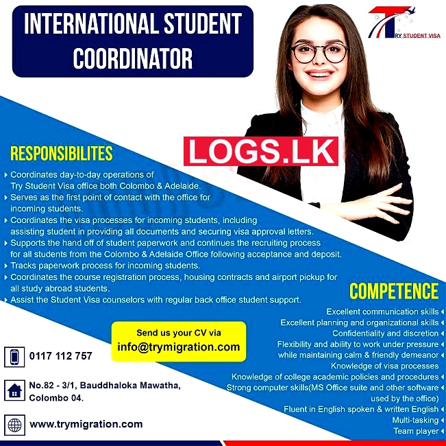 International Student Coordinator Vacancy at Try Migration (Pvt) Ltd Job Vacancies