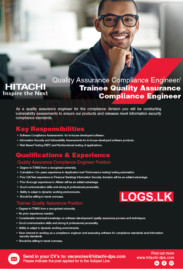 Quality Assurance Compliance Engineer Vacancy at Hitachi Job Vacancies