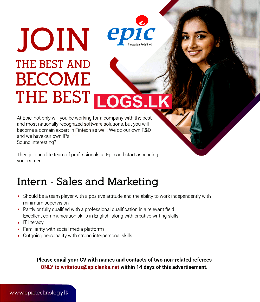 Sales and Marketing Intern Job Vacancy at Epic Technology Group Sri Lanka