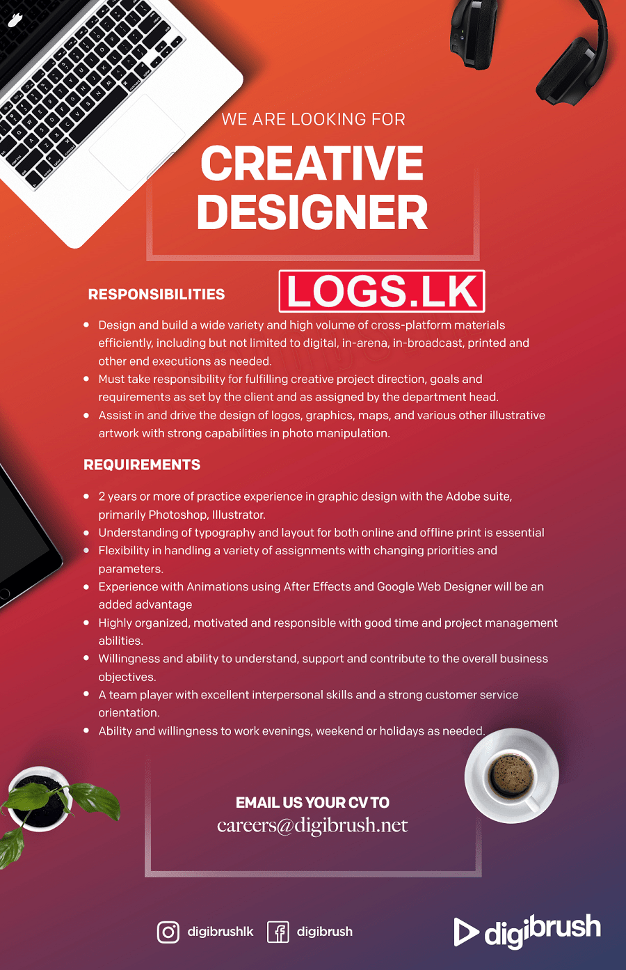 Creative Designer Job Vacancy at Digi Brush Job Vacancies in Sri Lanka
