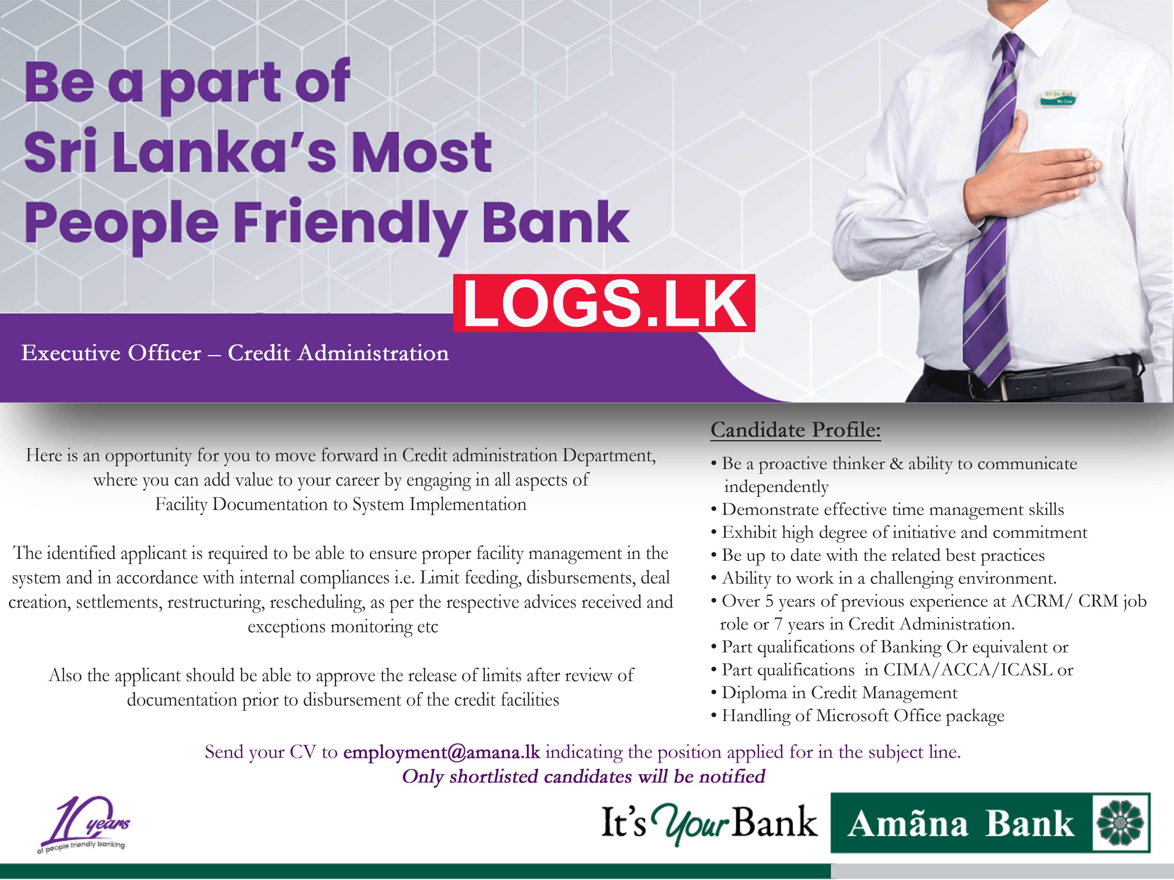 Executive Officer - Amana Bank Vacancies 2023 Application Formm Download