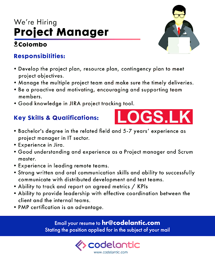 Project Manager Job Vacancy at CodeLantic Jobs Application