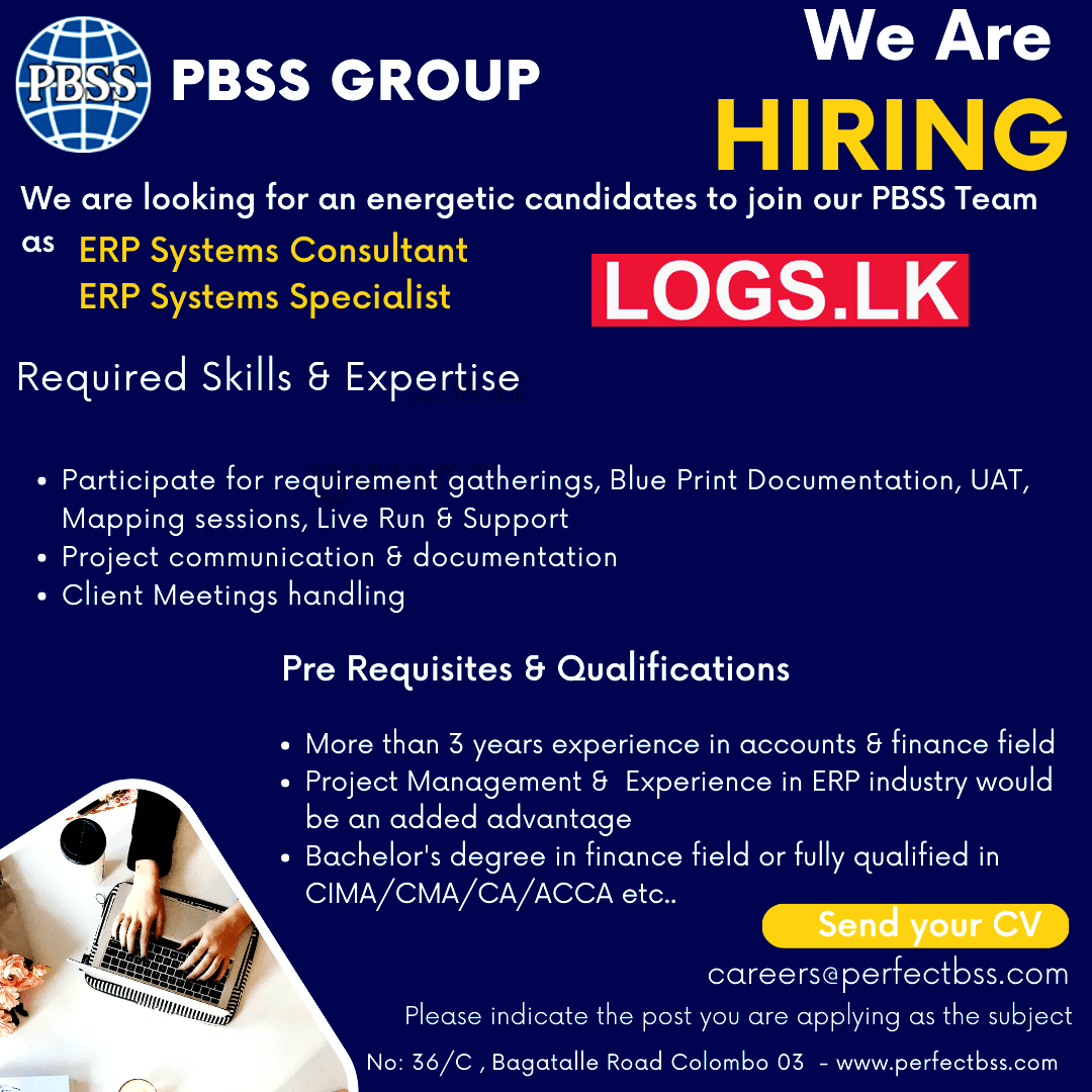 ERP Systems Consultant / Specialist Job Vacancy at PBSS Group Job Vacancies