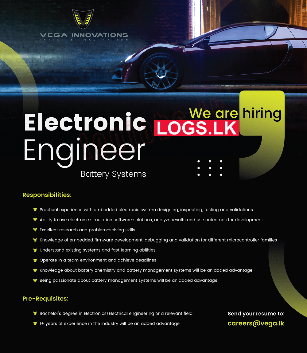 Electronic Engineer Job Vacancy at Vega Innovations (Pvt) Ltd Jobs Application