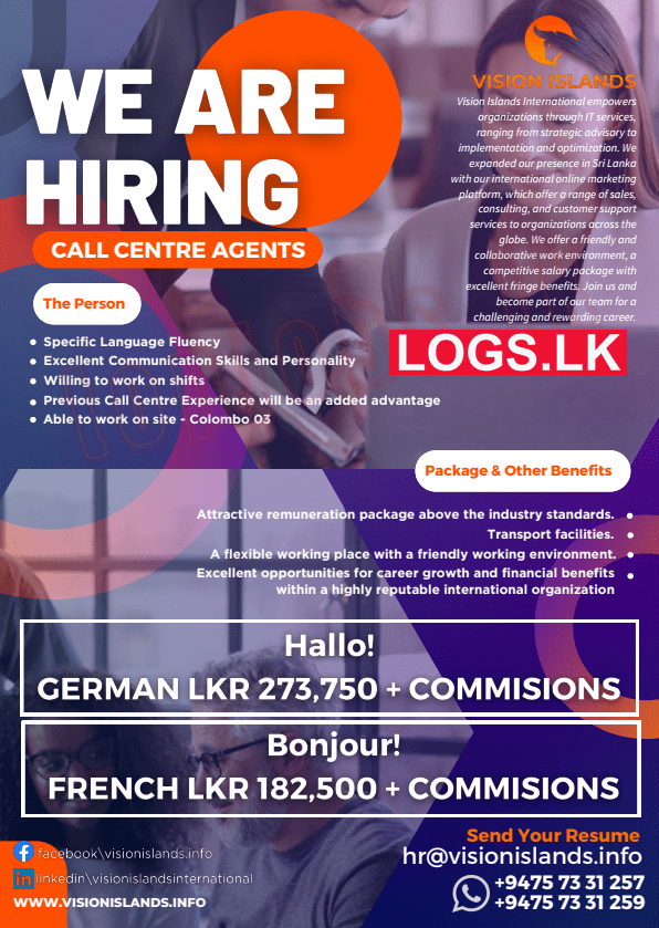 Call Center Agents (German / French) Vacancy at Vision Islands Job Vacancies
