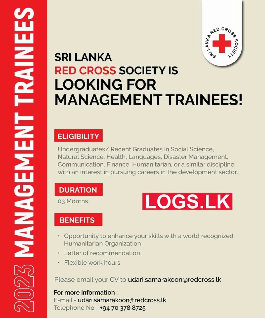 Management Trainees Vacancies 2023 in Red Cross Application Form, Details Download