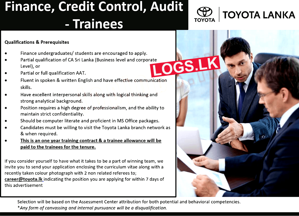 Trainees Vacancies 2023 in Toyota Lanka Company Job Vacancy 2023 Details, Application Form Download