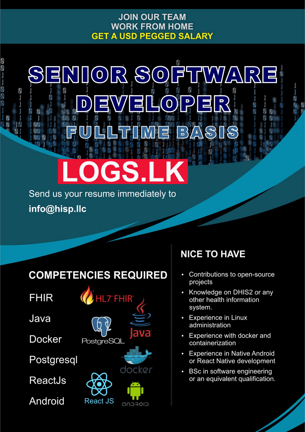 Senior Software Developer - HISP Sri Lanka Vacancies 2023 Application Form, Details Download