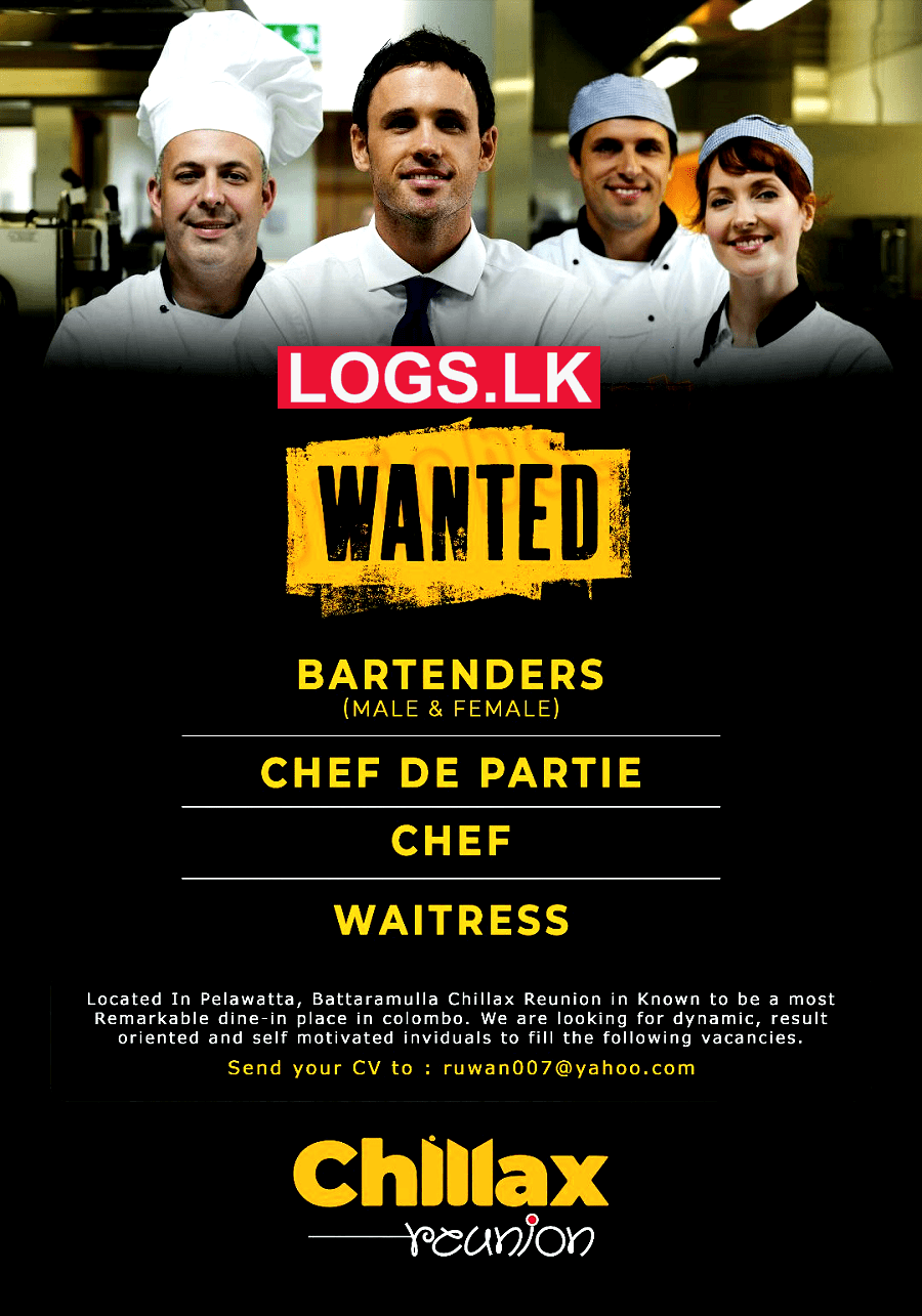 Bartenders / Chef De Partie / Chef - Chillax Reunion Vacancies Application Form, Details Download