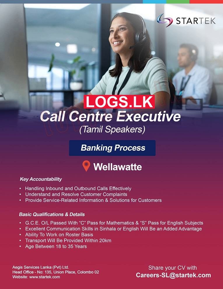 Tamil Call Center Executive Vacancies 2023 at Startek Job Vacancies 2023 Application Form Download