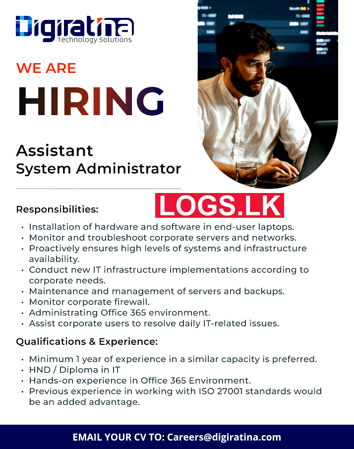 Assistant System Administrator Job Vacancy at Digiratina Technology Solutions Jobs Vacancies