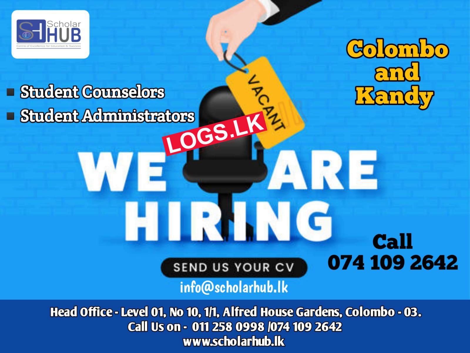 Student Counselors / Administrators Jobs at Scholar Hub (Pvt) Ltd Job Vacancies