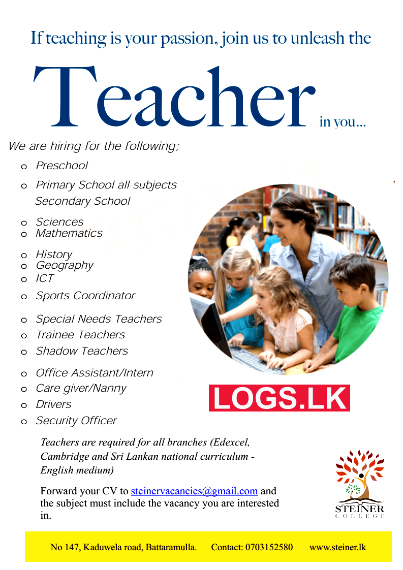 Teachers Job Vacancies at Steiner College Sri Lanka Job Vacancy