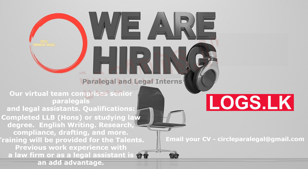 Paralegal and Legal Interns Job Vacancy at Circle Paralegal Services Job Vacancies in Sri Lanka