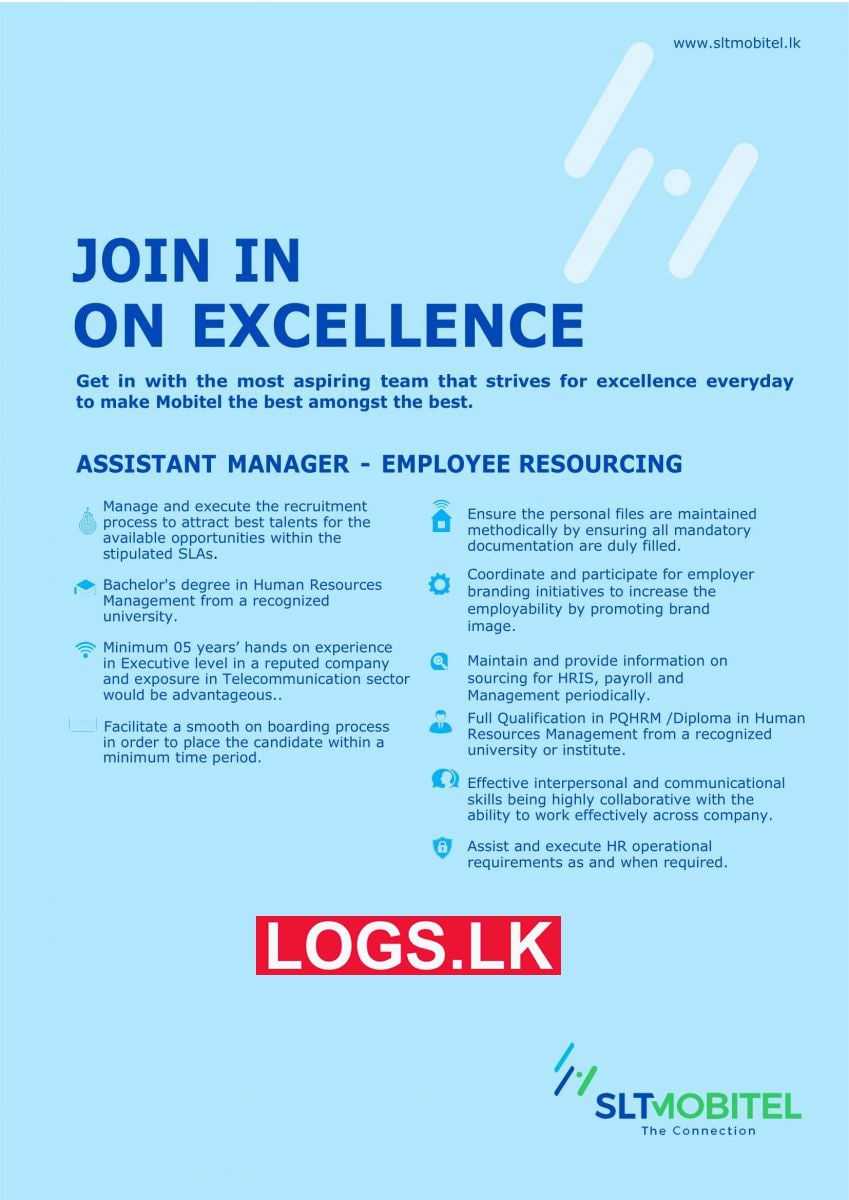 Assistant Manager - Employee Resourcing Vacancy at SLTMobitel Sri Lanka Job Vacancies