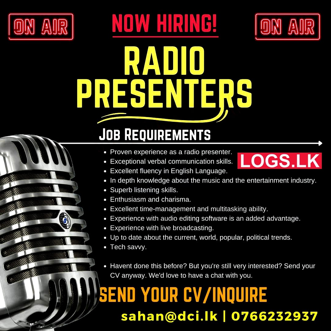 Radio Presenters Job Vacancies at DCI Recruitment (Pvt) Ltd Job Vacancies in Sri Lanka