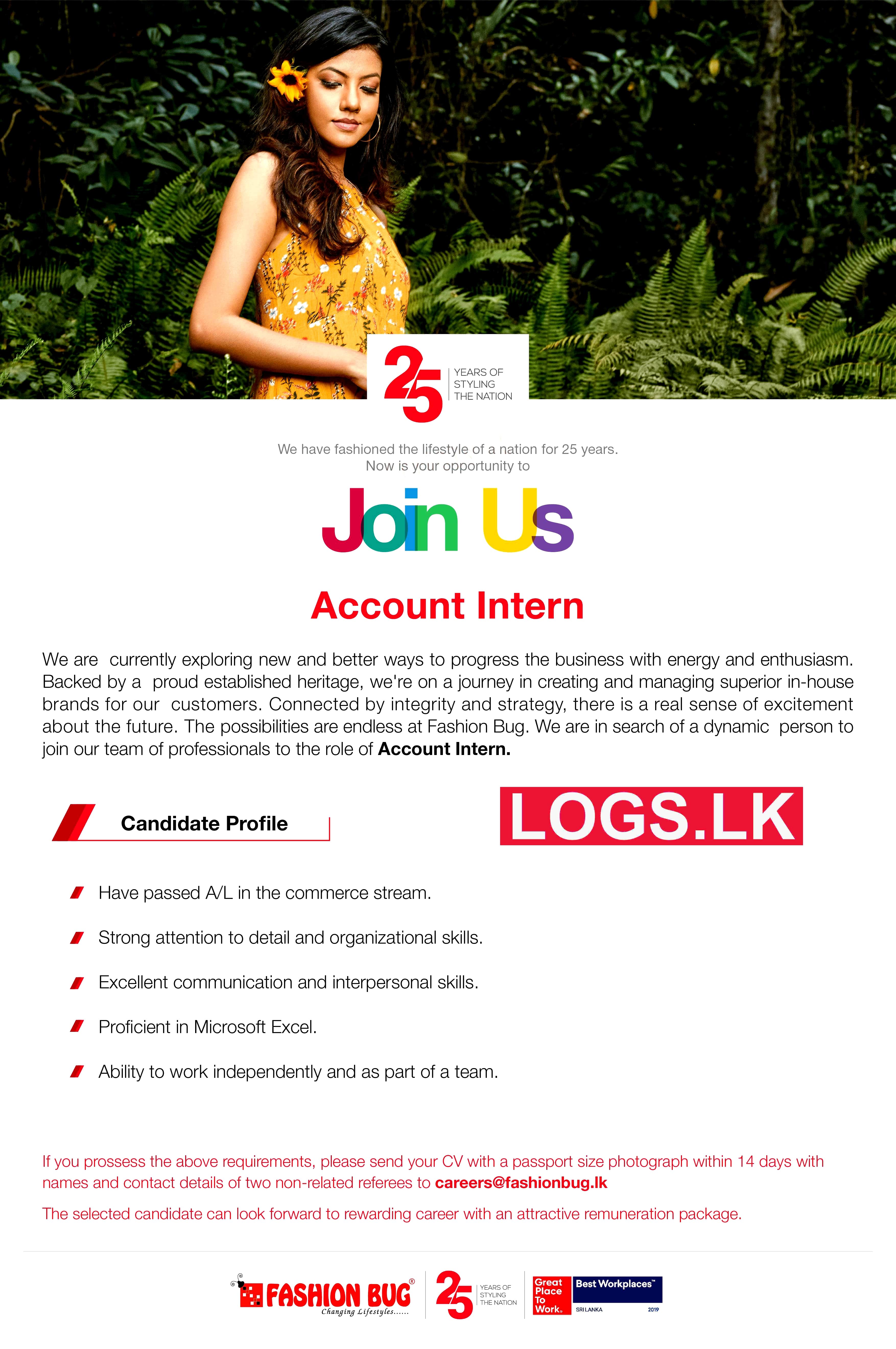Account Intern Job Vacancy at Fashion Bug (Pvt) Ltd Job Vacancies in Sri Lanka