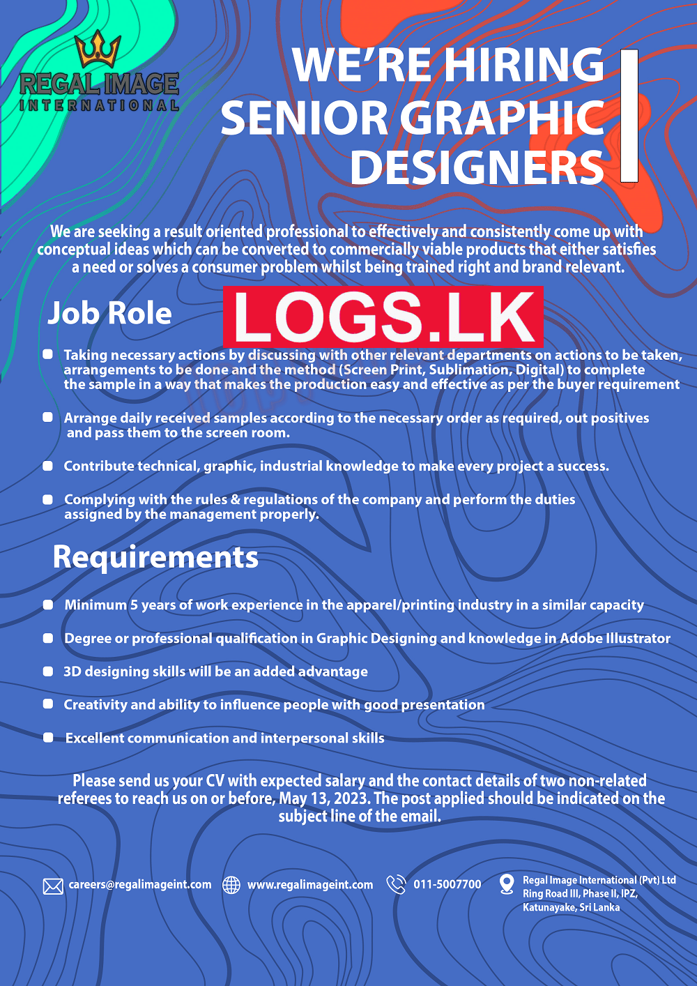 Senior Graphic Designers Vacancies at Regal Image International Job Vacancy in Sri Lanka