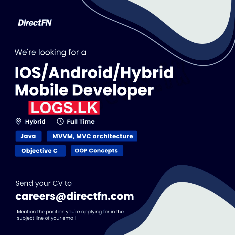 Mobile Developer Job Vacancy at DFN Technology (Pvt) Ltd Job Vacancies