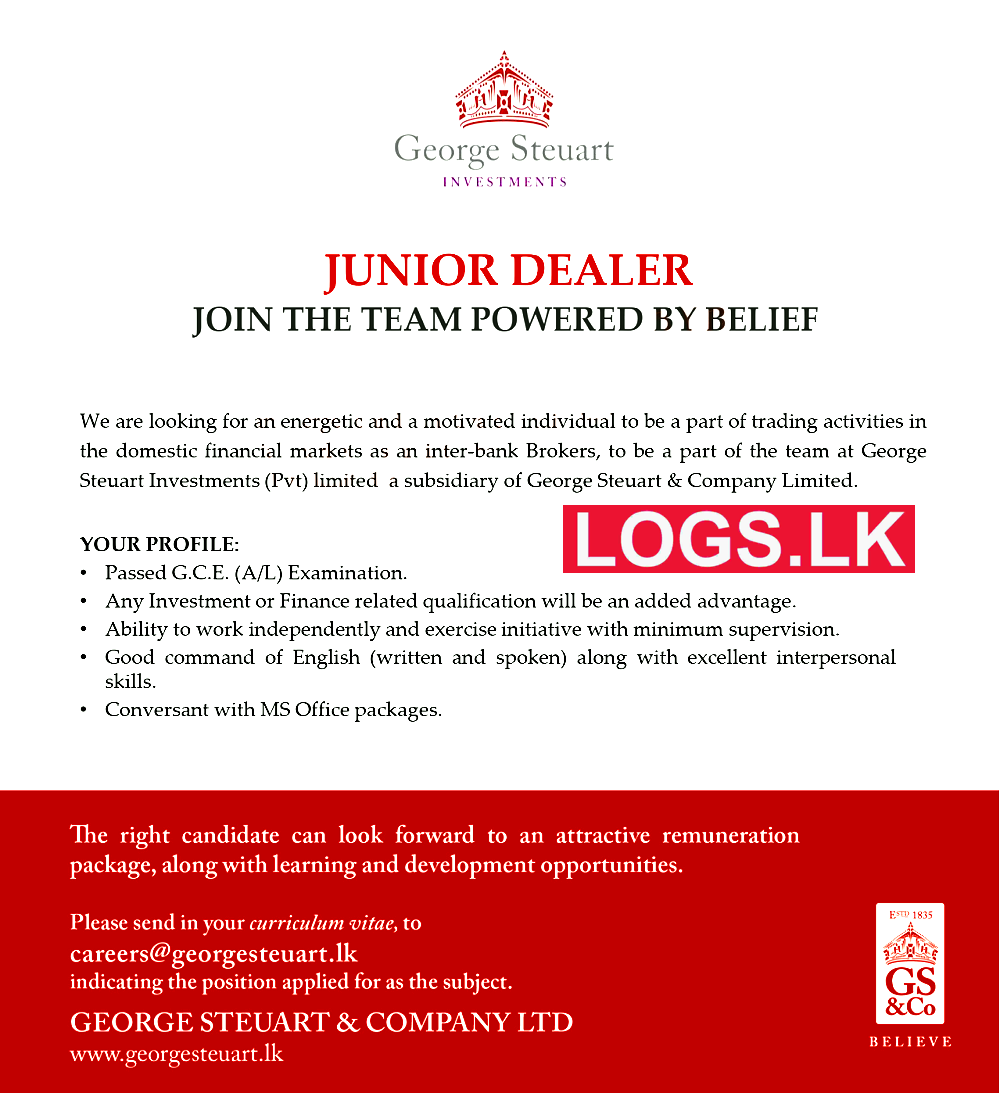 Junior Dealer Job Vacancy at George Steuart Investments Ltd Job Vacancies