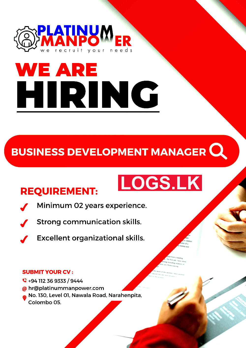 Job Vacancy - Business Development Manager