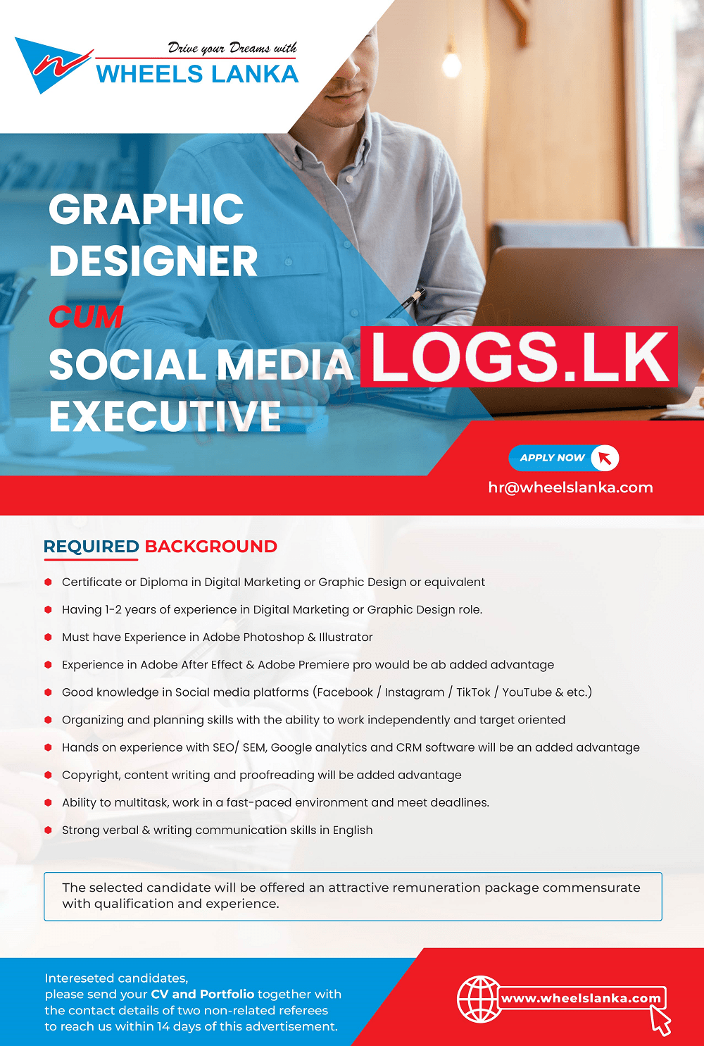 Graphic Designer Job Vacancy at Wheels Lanka (Pvt) Ltd Job Vacancies
