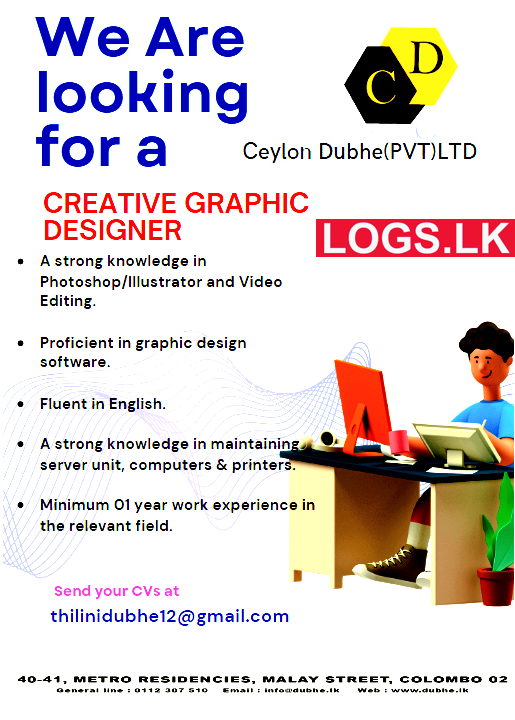Creative Graphic Designer Vacancy at Ceylon Dubhe (Pvt) Ltd Job Vacancies