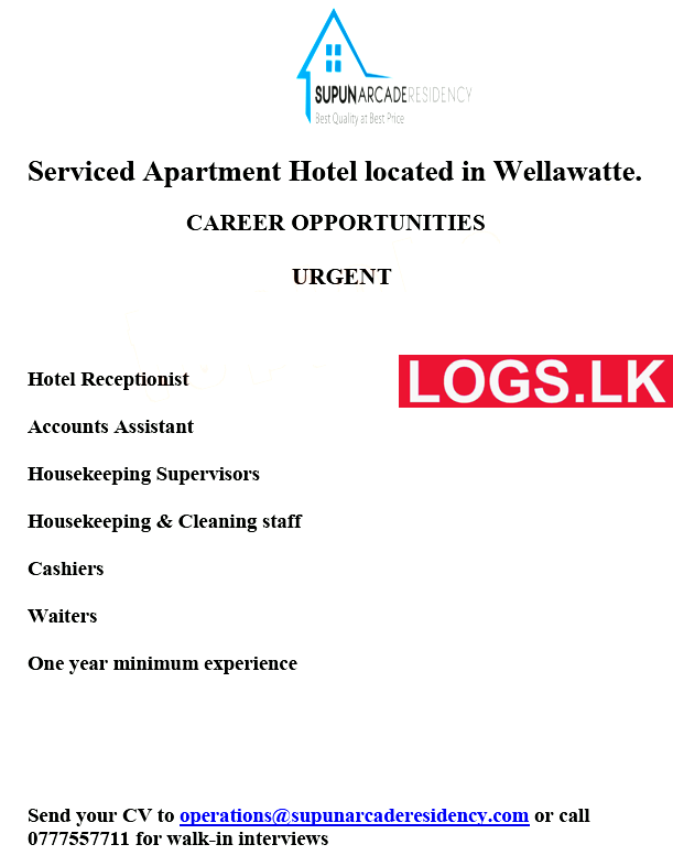 Hotel Job Vacancies at Supun Arcade Residency Job Vacancy in Sri Lanka