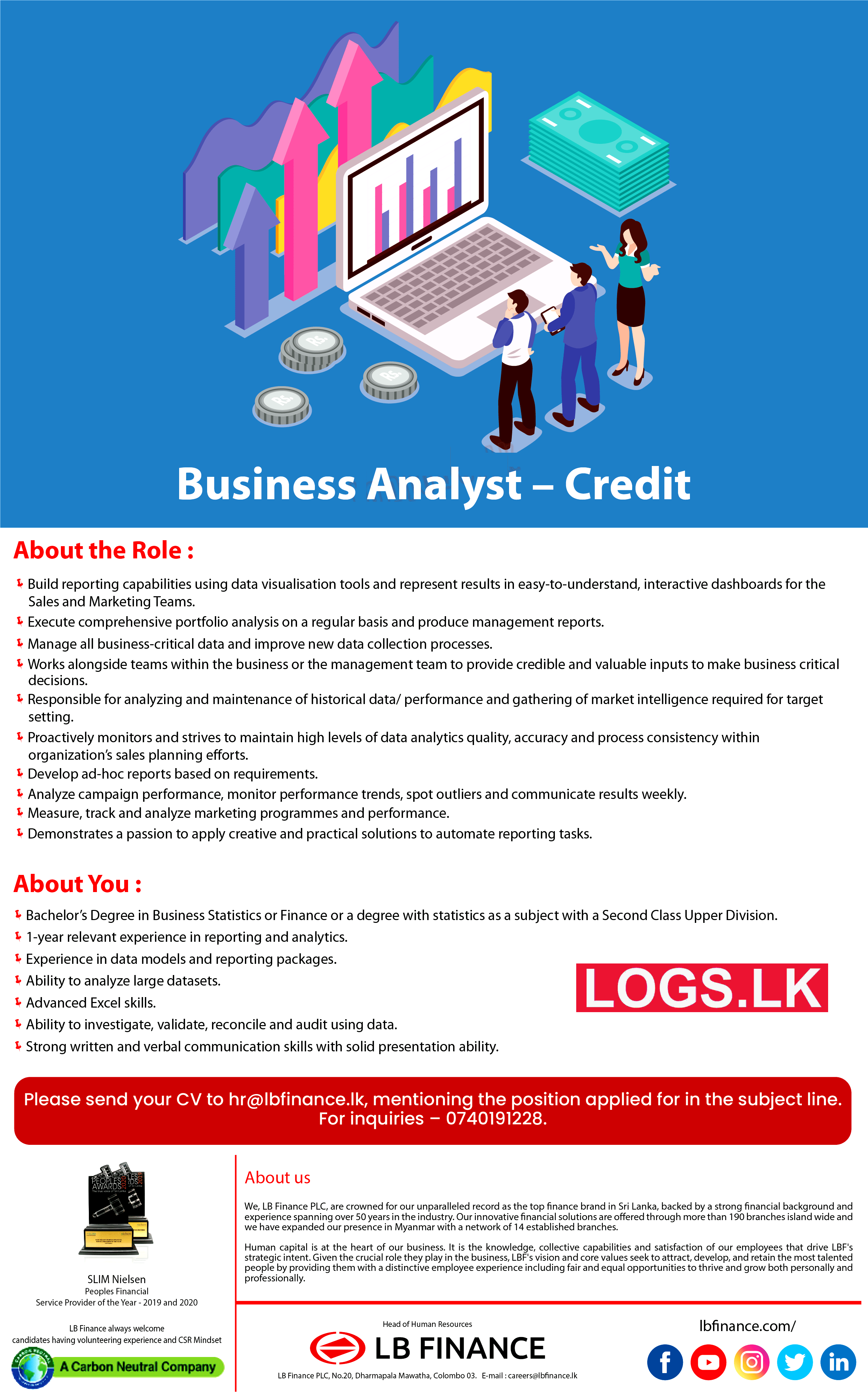 Business Analyst (Credit) Job Vacancy at LB Finance Job Vacancies in Sri Lanka