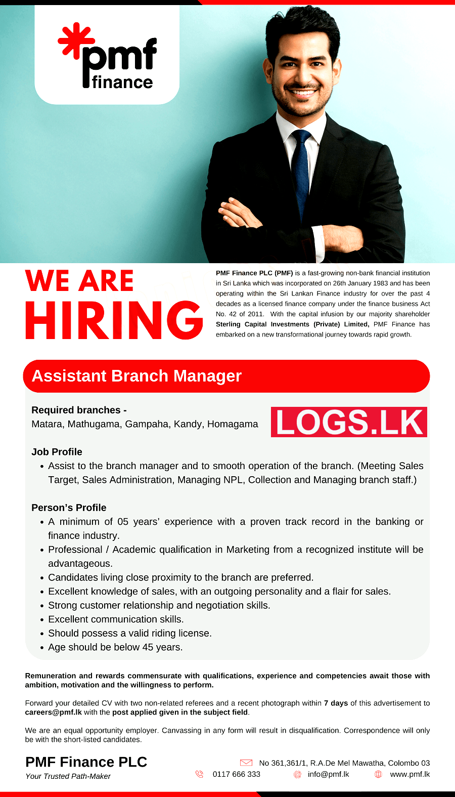 Assistant Branch Manager Job Vacancies at PMF Finance Job Vacancies